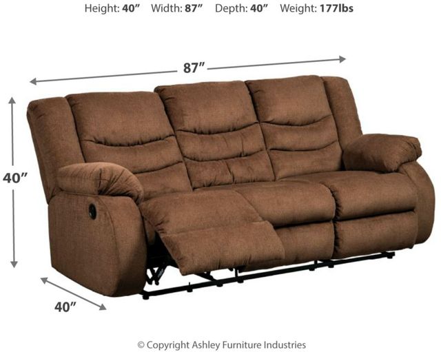 Signature Design by Ashley® Tulen Chocolate Reclining Sofa-2