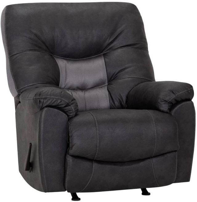 Franklin™ Trilogy Commodore Charcoal Manual Rocker Recliner-0