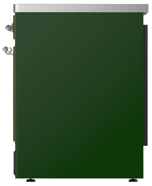Ilve® Majestic III 30" Emerald Green Pro Style Induction Range with Solid Door and Chrome Trim-2