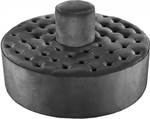 Meridian Furniture Banquet Grey Velvet Roundabout-0