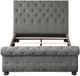Mazin Furniture Crofton Dark Gray Full Upholstered Sleigh Bed-2