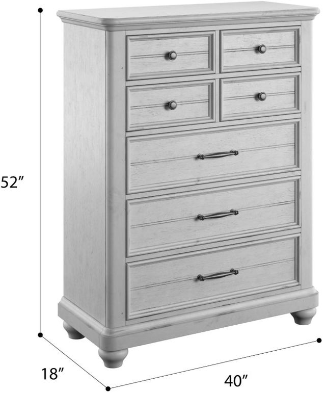 Emerald Home New Haven Oyster Shell 7-Drawer Chest-2