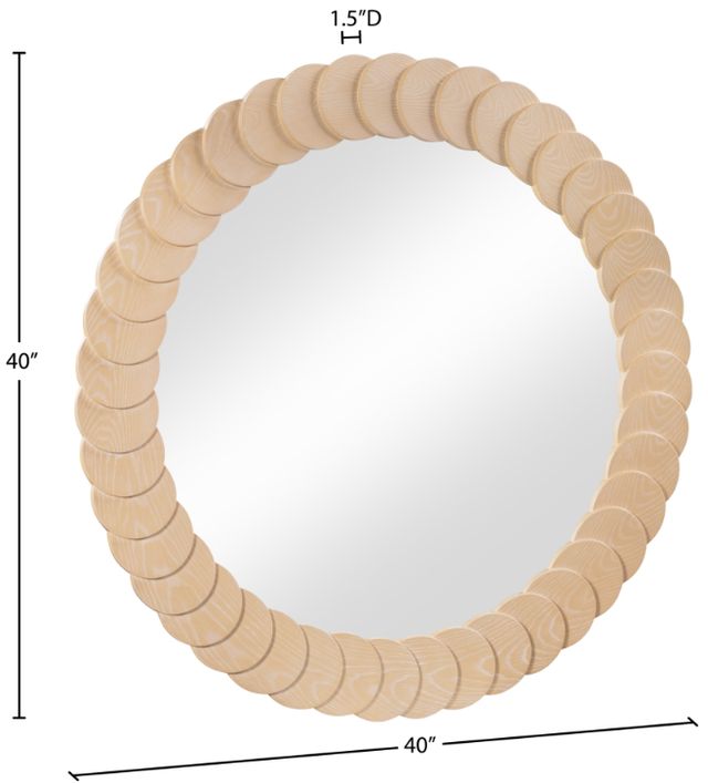 Meridian Furniture Revolve Natural Round Mirror-3