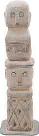 A & B Home Soft Off White 16" Stacked Tribe Statue-1