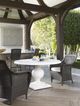 Century® Outdoor Dining White Concrete Dining Table with Urn Base-1
