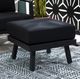 Linon Alora Black Aluminum/Fabric Outdoor Ottoman-1