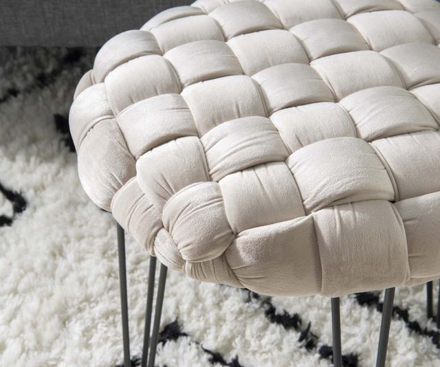 Powell® Shadbury Cream Accent Stool-3