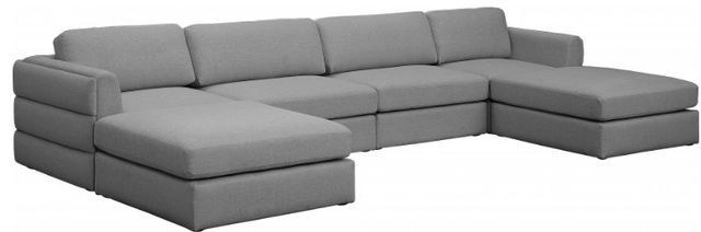 Meridian Furniture Beckham 6-Piece Grey Modular Sectional Sofa Set-0