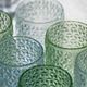 A & B Home 6-Piece Clear/Green Bubble Glass Candle Votive Set-1