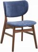 ACME Furniture Bevis 2-Piece Blue/Walnut Side Chair Set-0