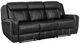 Homelegance® Littleton Black Double Manual Reclining Sofa-0
