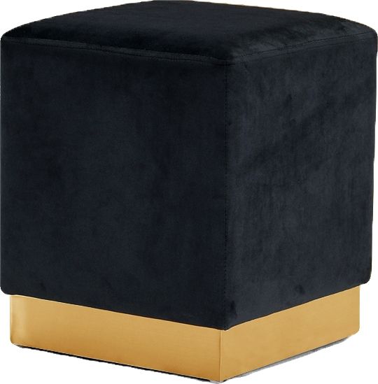Meridian Furniture Jax Black Velvet Stool-0