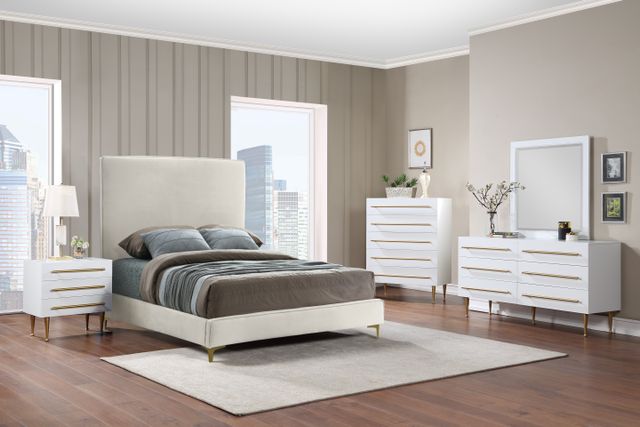 Meridian Furniture Marisol White Mirror-4
