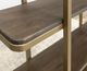 International Furniture Direct Onix Cocoa Brown/Gold Bookcase-2
