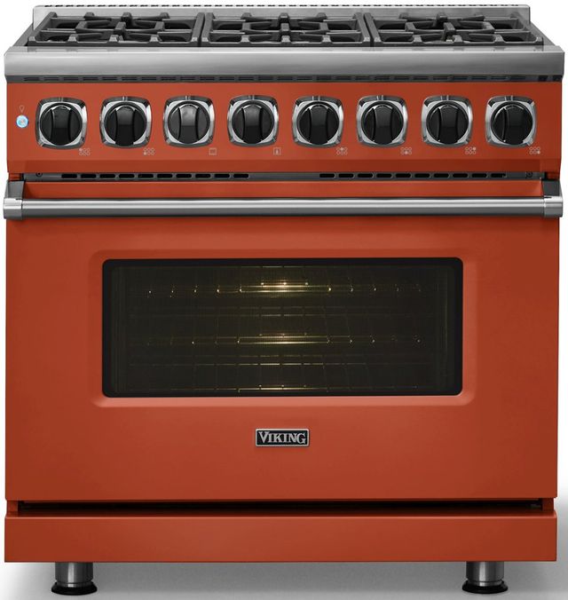 Viking® 7 Series 36" Spiced Cider Pro Style Dual Fuel Range-2