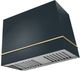 La Cornue Cornufé Loge 44" Quintessential Teal Wall Mounted Range Hood with Polished Brass Trim-0