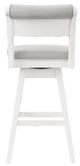 HH2 Home Clarion Sea White Wood/Upholstered Swivel Bar Stool-2
