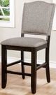 Furniture of America® Teagan 2-Piece Dark Walnut/Gray Counter Stool Set-2