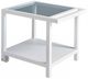 Tommy Bahama® Outdoor Ocean Breeze Promenade Pearl White Serving End Table with Glass Top-1