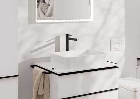 Hansgrohe Finoris Brushed Black Chrome 10" Single-Hole Faucet without Pop-up Drain-1