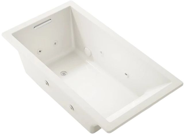 KOHLER® Underscore® Biscuit 66" x 36" Drop-in Heated Whirlpool Bath-0