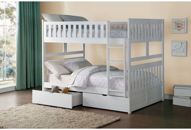 Homelegance® Galen White Full/Full Storage Youth Bunk Bed-1