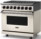 Viking® 7 Series 36" Pure White Pro Style Dual Fuel Range-3