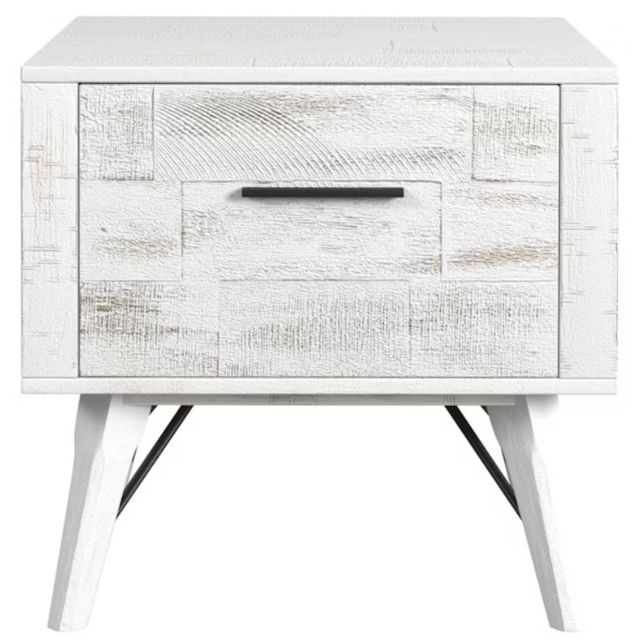 Elements International Rogen 2-Piece Rustic White Occasional Table Set-2