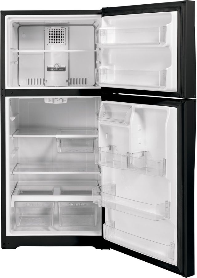 GE® 30" 19.1 Cu. Ft. Black Top Freezer Refrigerator-1
