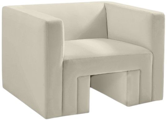 Meridian Furniture Henson Cream Velvet Chair-0