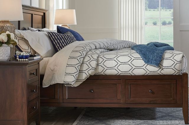 A-America® Westlake Cherry Brown King Panel Storage Bed-2