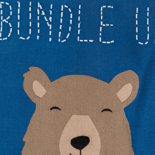 Surya Bundle Up Bear Navy 22"x22" Toss Pillow with Polyester Insert-3