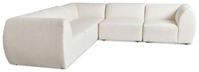 Bassett® Furniture Clyde 2-Piece White L-Shaped Sectional Set-1