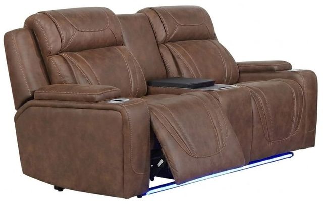 New Classic® Home Furnishings Carrow Brown Power Reclining Loveseat-0