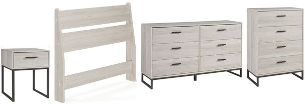 Signature Design by Ashley® Socalle 4-Piece Natural Full Panel Headboard Bedroom Set-0