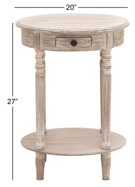 Deco Marche Light Brown Oval Accent Table-2
