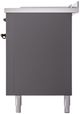 Ilve® Nostalgie II Series 60" Graphite Matte Pro Style Dual Fuel Range-3