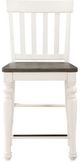 Steve Silver Co. Joanna 2-Piece Brown/White Counter Stool Set-4