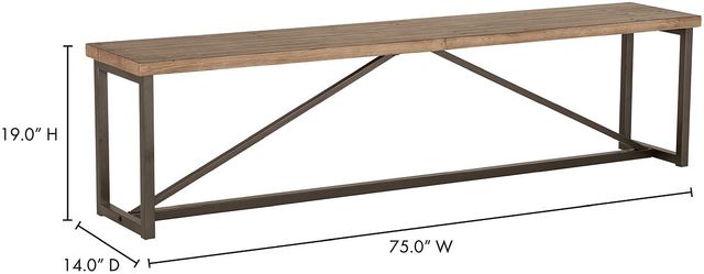 Moe's Home Collection Sierra Brown Bench-2