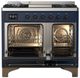Ilve® Majestic III 40" Midnight Blue Pro Style Dual Fuel Liquid Propane Range with Triple Glass Door and Burnished Trim-1