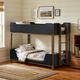 Coaster® Morris Black/Walnut Youth Twin Over Twin Bunk Bed-1