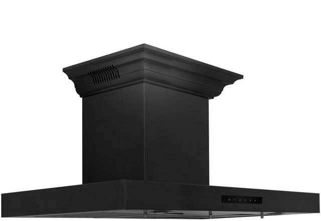 ZLINE 24" Black Stainless Steel Wall Mounted Range Hood with CrownSound® Bluetooth Speakers-1