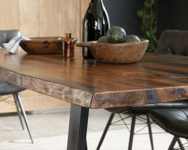 Coaster® Ditman Weathered Ash Dining Table with Black Base-3