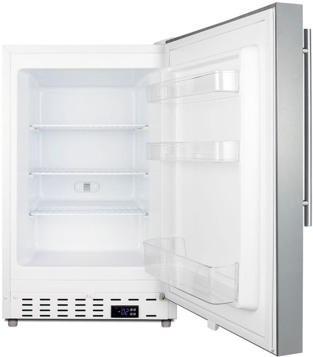 Summit® 2.7 cu.ft. Stainless Steel Built In Undercounter Freezer-1