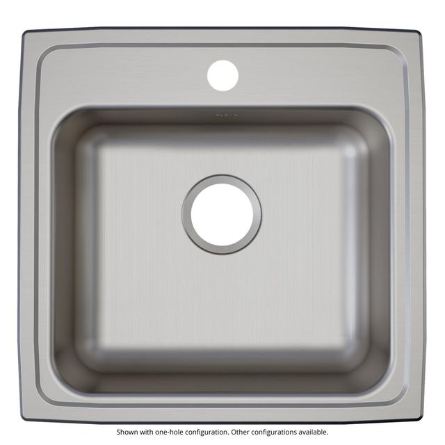 Elkay Lustertone® Classic Lustruous Satin 20" x 19" 3-Hole Single Bowl Drop-in ADA Sink-1