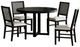 Elements International Bahama Breeze 5-Piece Black Dining Set-0