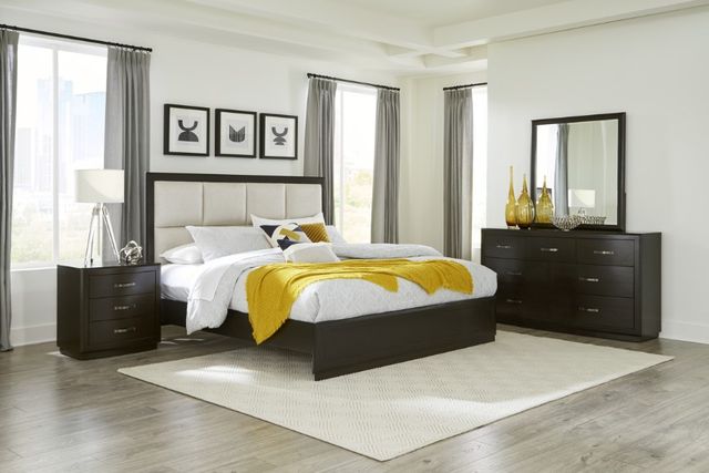 Homelegance® Hodgin Dark Charcoal Queen Upholstered Platform Bed-3