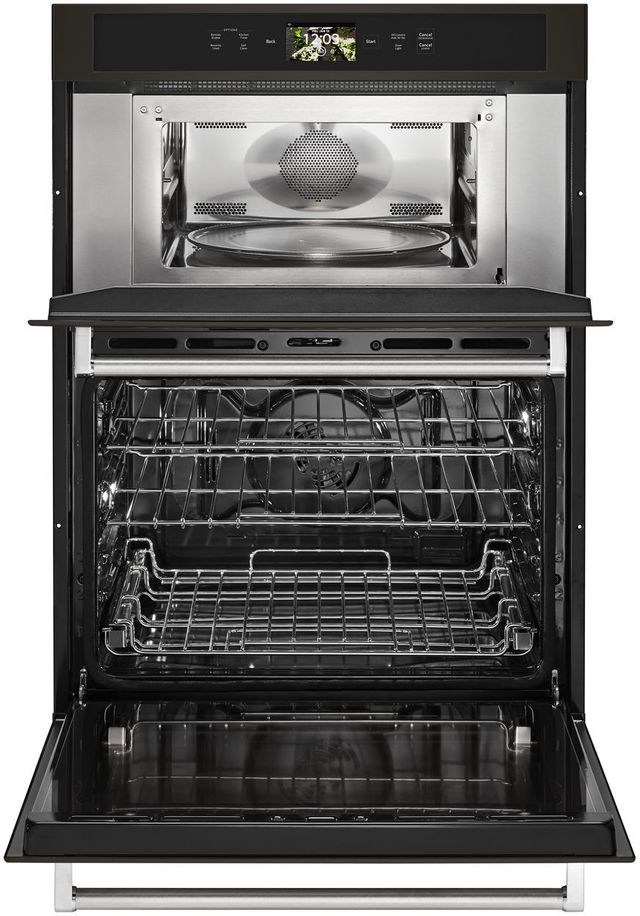 KitchenAid® 30" Black Stainless Steel with PrintShield™ Finish Smart Electric Built In Oven/Micro Combo-1