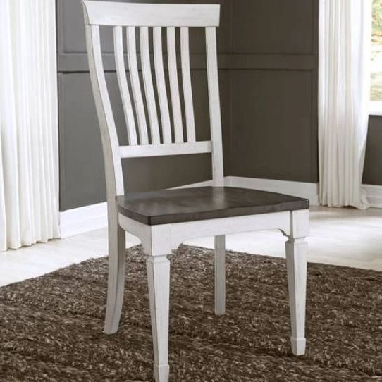 Liberty Furniture Allyson Park Charcoal/Wirebrushed White Side Chair-1