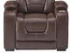 Corinthian Furniture Luke Chocolate Power Recliner with Power Headrest and Bluetooth Speaker-3